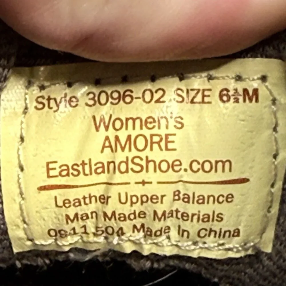 Eastland Amore 3096-02 Casual Brown Leather Heeled Boots Womens 6.5M EUC